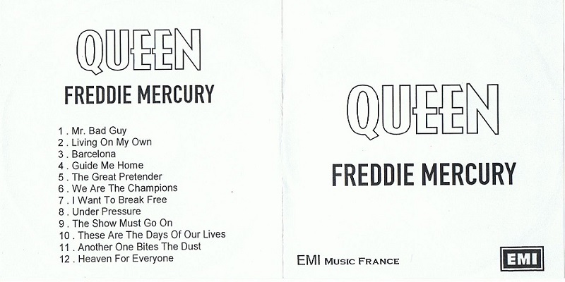 Queen  Freddie Mercury : Front + Back